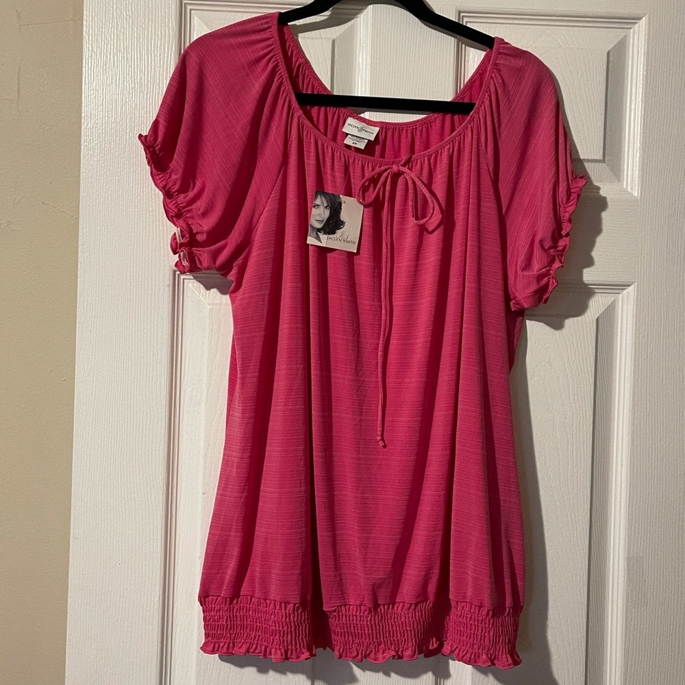 NWT - Jaclyn Smith Pink Top Size 2X